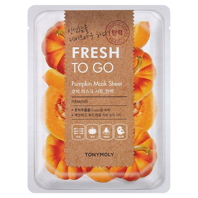 TONYMOLY Fresh To Go Pumpkin Mask Sheet, 1 Count, 1 Pack