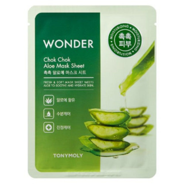 TONYMOLY Wonder Aloe Soothing Mask Sheet, 1 Count, 1 Pack