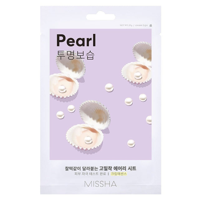 MISSHA  Airy Fit Sheet Mask Pearl, 1 Sheet, 1 Count