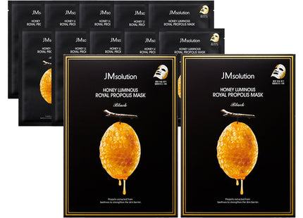 JM SOLUTION  Honey Luminous Royal Propolis Mask, 10 Sheets, 2 Packs