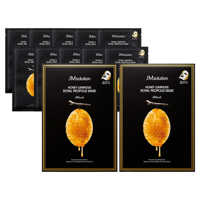 JM SOLUTION  Honey Luminous Royal Propolis Mask, 10 Sheets, 2 Packs
