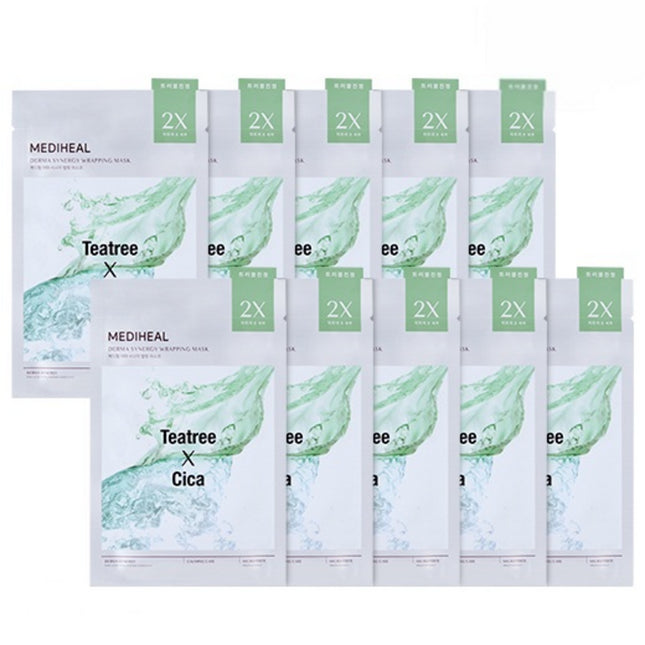 MEDIHEAL Mediheal Derma Synergy Trouble Calming Wrapping Mask Pack, 10 Count, 1 Pack
