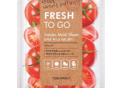 TONYMOLY  Fresh To Go Tomato Sheet Mask, 1 count, 1 count
