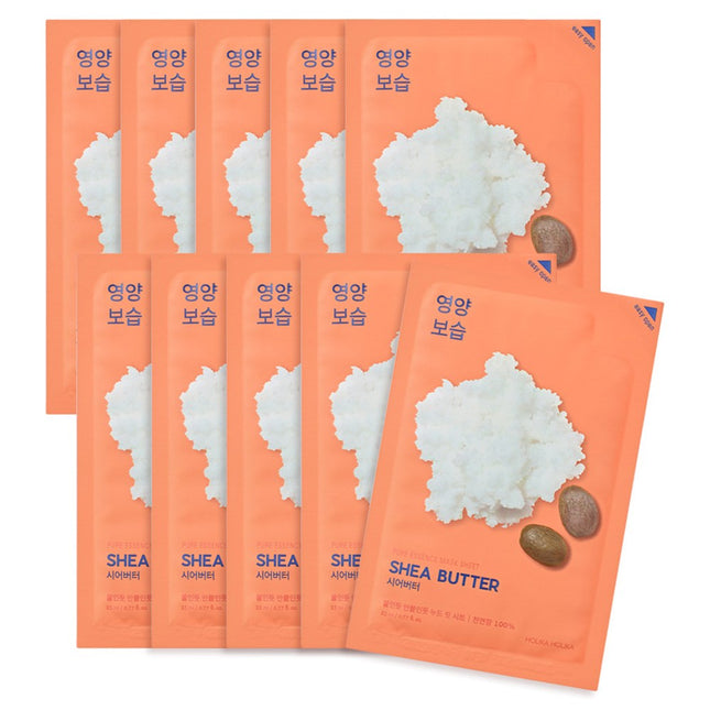 HOLIKA HOLIKA  Pure Essence Mask Sheet Shea Butter, 10 Sheets, 1 Pack