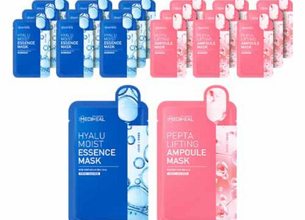 MEDIHEAL  Hyal Moisture Essence Mask + Peptal Lifting Ampoule Mask, 1 Set, 1 Count