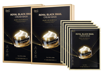 DR.G  Royal Black Snail Cream Mask, 5 Count, 2 Pack