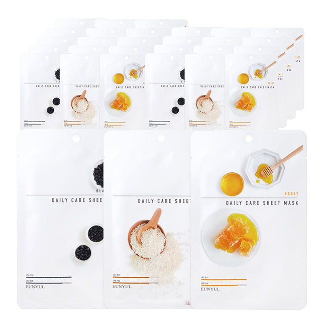 EUNYUL  Dailycare Sheet Mask Set (Black Bean, Rice, Honey) 30 Count