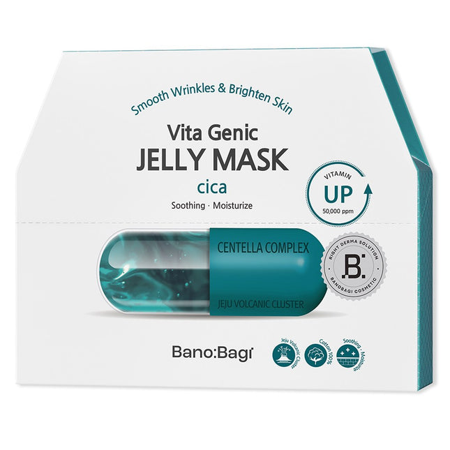 BANOBAGI  Vita Genic Jelly Mask Cica 30ml, 10 Count, 1 Pack