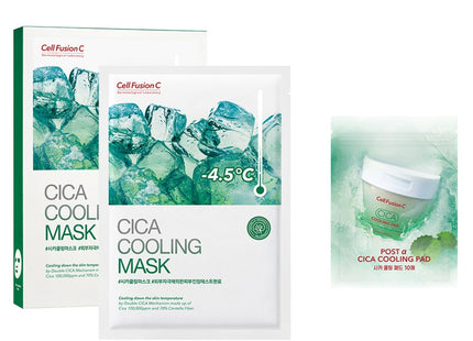 CELLFUSIONC CellFusionC Cica Cooling Mask 5p + Cica Cooling Pad 10p Set
