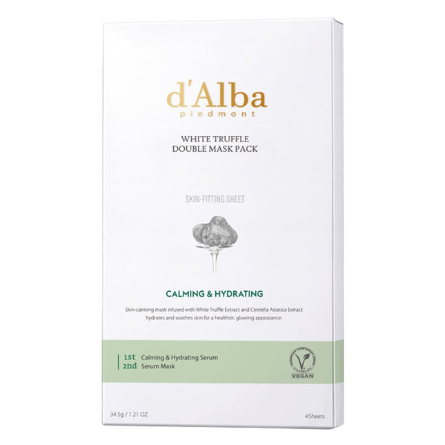 DβALBA  White Truffle Double Mask Pack, 4 Count, 1 Pack
