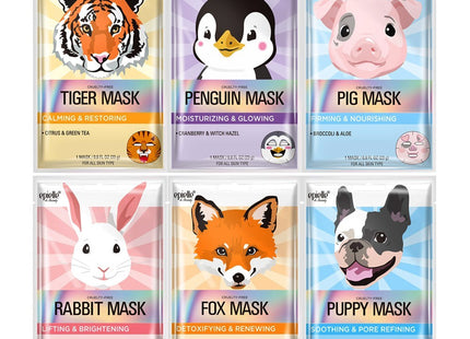APIEUX  NEW Animal Character Mask Pack Set (6 types, 1 piece)