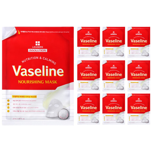 LEADERS  Insolution Vaseline Nourishing Mask 10ea 1pack