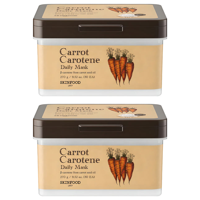 SKINFOOD  Carrot Carotene Daily Mask, 30 Count, 2 Pack