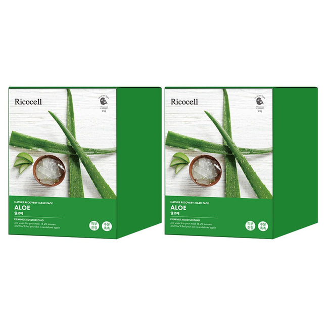 RICOCEL  Nature Recovery Mask Pack Aloe, 30 Count, 2 Pack