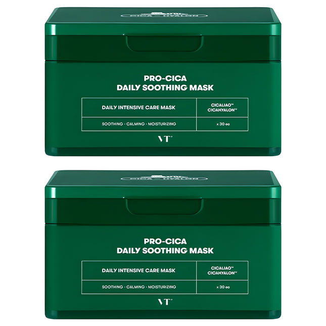VT COSMETICS  Pro Cica Daily Soothing Mask, 30 Sheets, 2 Pack