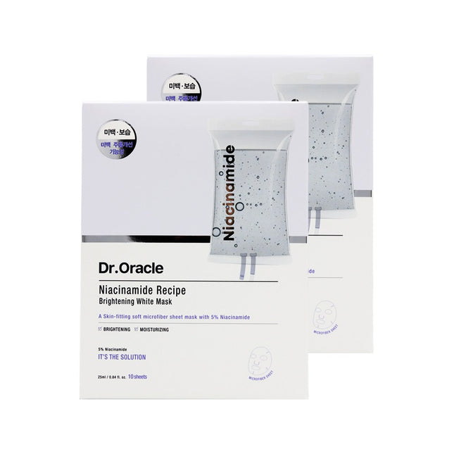 DR. ORACLE  Niacinamide Recipe Mask Pack 25ml, 10 Count, 2 Pack