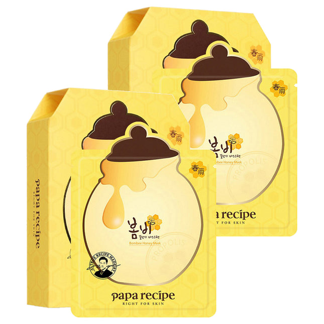 PAPA RECIPE Bombee Honey Jar Mask Pack, 10 Sheets, 2 Packs