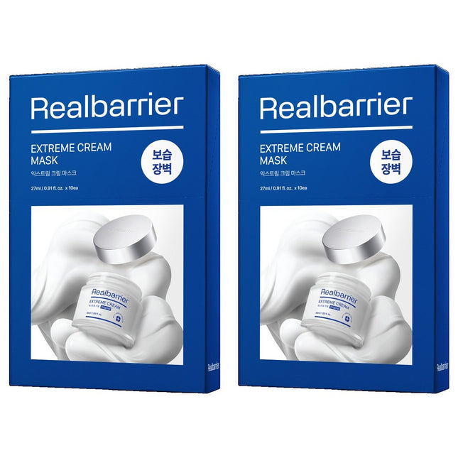 REAL BARRIER  Extreme Cream Mask 27ml, 10 Count, Pack of 2