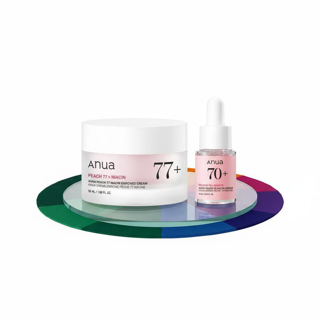 ANUA Peach 77 Niacin Enriched Cream 50ml + Peach Serum 10ml