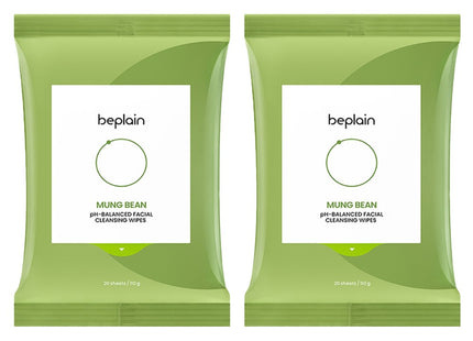 B.CLEAN  mung bean low pH cleansing wipes, 20 sheets, 2 count