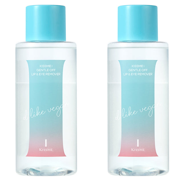 KISS ME  HEROINE MAKE GENTLE OFF LIP & EYE REMOVER, 300ML, 2 PACK
