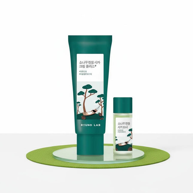 ROUND LAB Pine Calming Cica Cream Plus 60ml + Toner 20ml Gift
