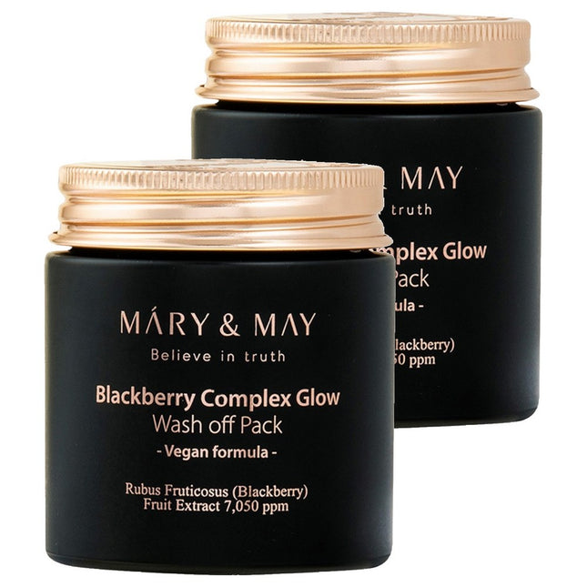 MARIENMAY  Blackberry Complex Glow Wash-off Pack 125g, 2 Count