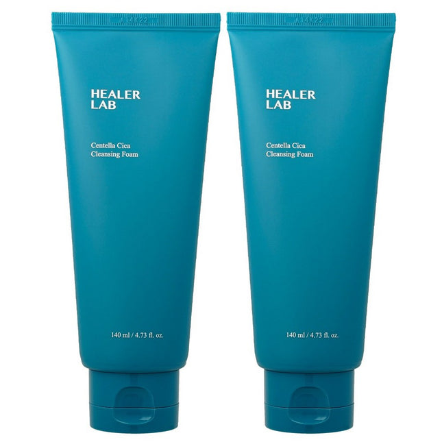 HEALER LAB  Centella Salicylic Acid Mild Alkaline Cleansing Foam 140ml 2 Count