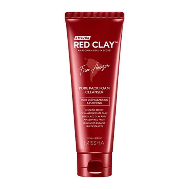 MISSHA  Amazon Red Clay Pore Pack Foam Cleanser 120ml 1 Count