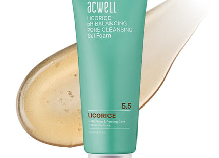 ARKWELL  Licorice pH Balancing Pore Cleansing Gel Foam, 160ml, 1 Count