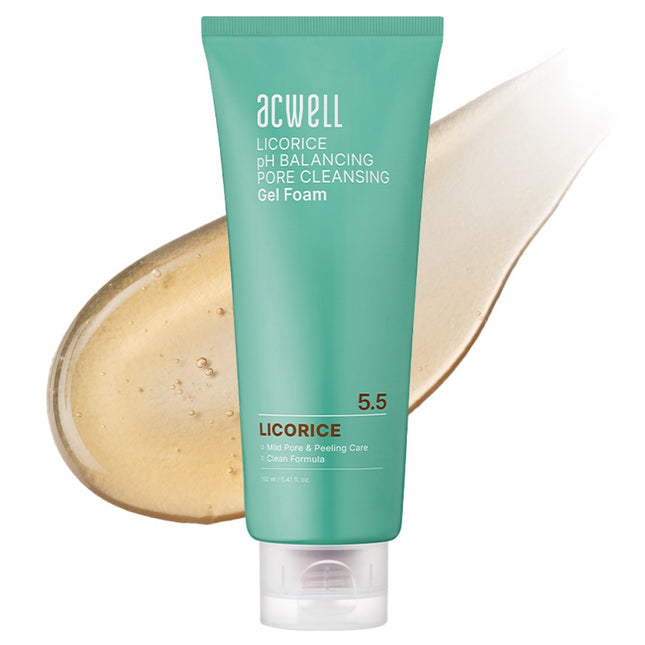 ARKWELL  Licorice pH Balancing Pore Cleansing Gel Foam, 160ml, 1 Count