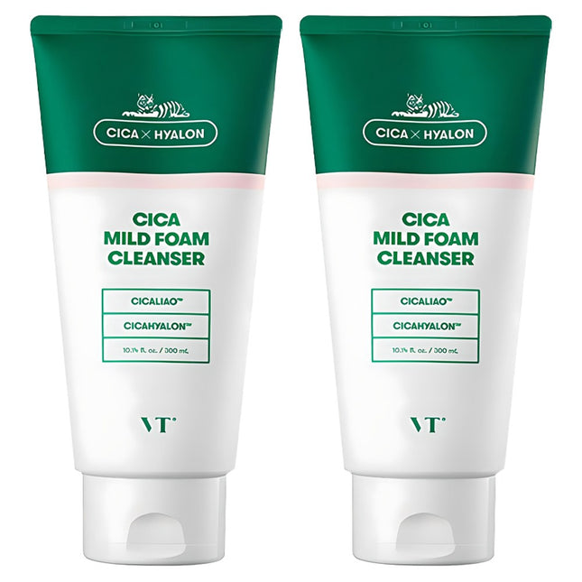 VT COSMETICS  CICA MILD FOAM CLEANSER 300ML 2PACK