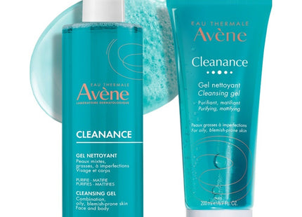 EAU THERMALE AVÈNE Avène Cleanance pH-balanced Balancing Cleansing Gel 400ml + 200ml Set, 1 Set