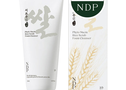 NATURAL DERMA PROJECT  Phyto Mucin Rice Scrub Foam Cleanser 120ml 1 Count