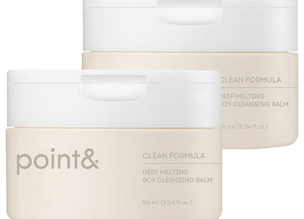 POINT&  Deep Melting Soy Cleansing Balm, 90ml, 2 count