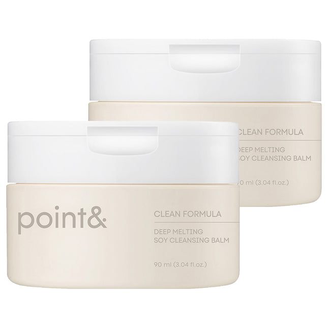POINT&  Deep Melting Soy Cleansing Balm, 90ml, 2 count