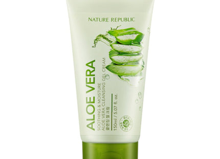 NATURE REPUBLIC  Soothing & Moisture Aloe Vera Cleansing Gel Cream 150ml 1 Count
