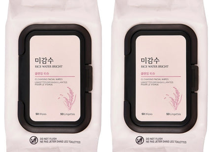 THE FACE SHOP  Myeonghan Miin Deep Pore Cleansing Wipes, 50 Count, 2 Pack