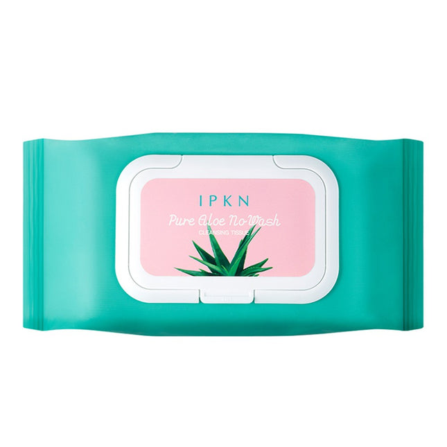 IPKUN  Pure Aloe No-Wash Cleansing Tissue 387g, 80 Count, 1 Pack