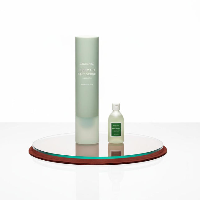 AROMATICA Rosemary Salt Scrub Shampoo 300g + Rosemary Conditioner 100ml Set