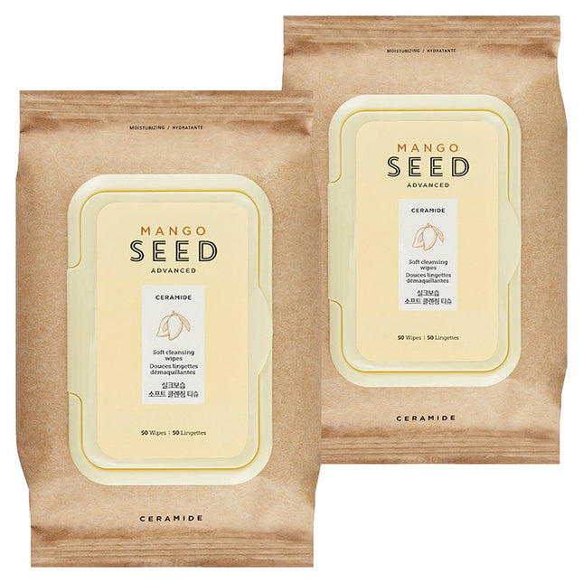 THE FACE SHOP  Mango Seed Silk Moisturizing Soft Cleansing Tissue, 50 Count, 2 Pack