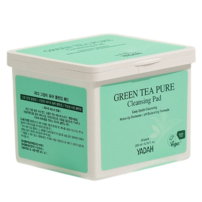 YADAH  Green Tea Pure Cleansing Pad, 60 Count, 1 Pack