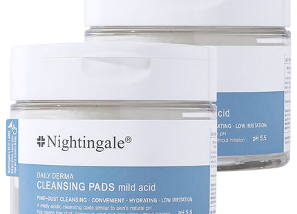 NIGHTINGALE  Daily Derma Cleansing Pad Mild Acid, 70 Count, 2 Pack