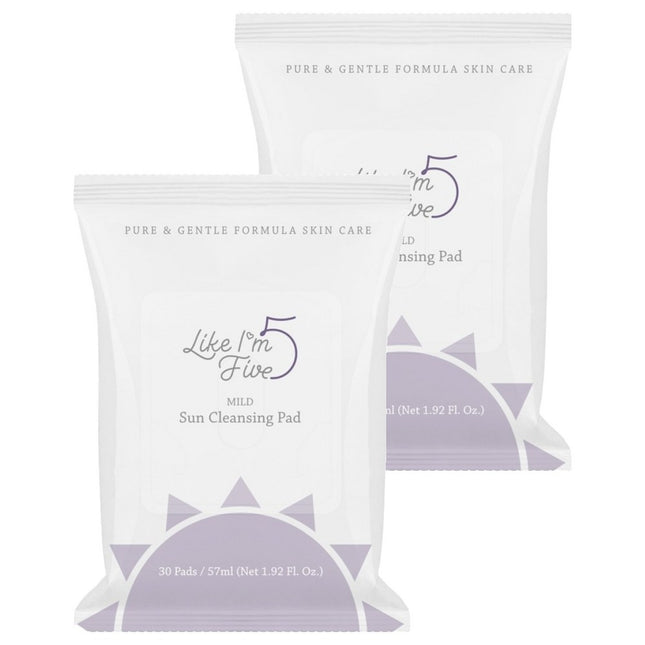LİKELIMEFIVE  Mild Sun Cleansing Pad 30 count 2 pack