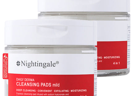NIGHTINGALE  Daily Derma Cleansing Pad Mild, 70 Counts, 2 Pack