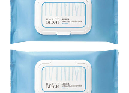 SENITE  Koreana  Happy Birch Cleansing Tissue, 80 Sheets, 2 Count