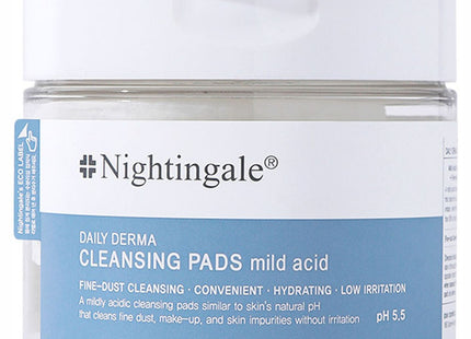 NIGHTINGALE  Daily Derma Cleansing Pad Mild Acid, 70 Count, 1 Each