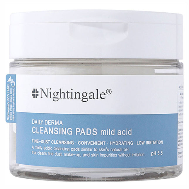 NIGHTINGALE  Daily Derma Cleansing Pad Mild Acid, 70 Count, 1 Each