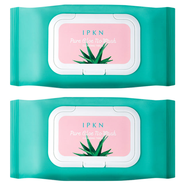 EUPHMA  Pure Aloe No-Wash Cleansing Tissues 387g, 80 Sheets, 2 Pack