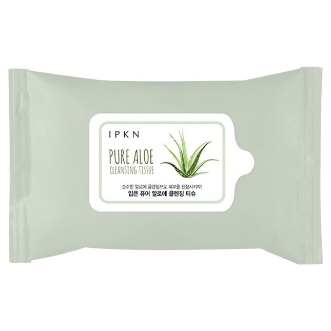 IPKEUN  Portable Pure Aloe Cleansing Tissues, 20 Count, 1 Pack